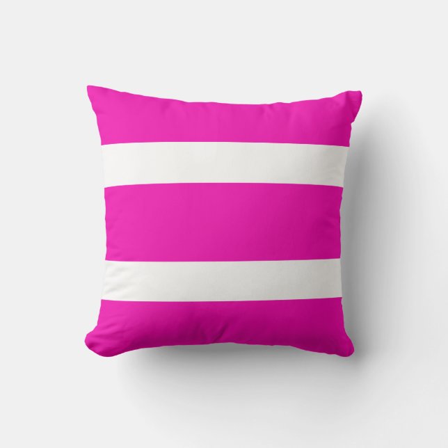 Pink & White Gras Tirages Lancer Oreiller (Recto)