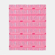 Pink White Greek Key Fret Pattern Design