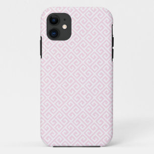 Pink & White Greek Key Pattern iPhone 5 Case