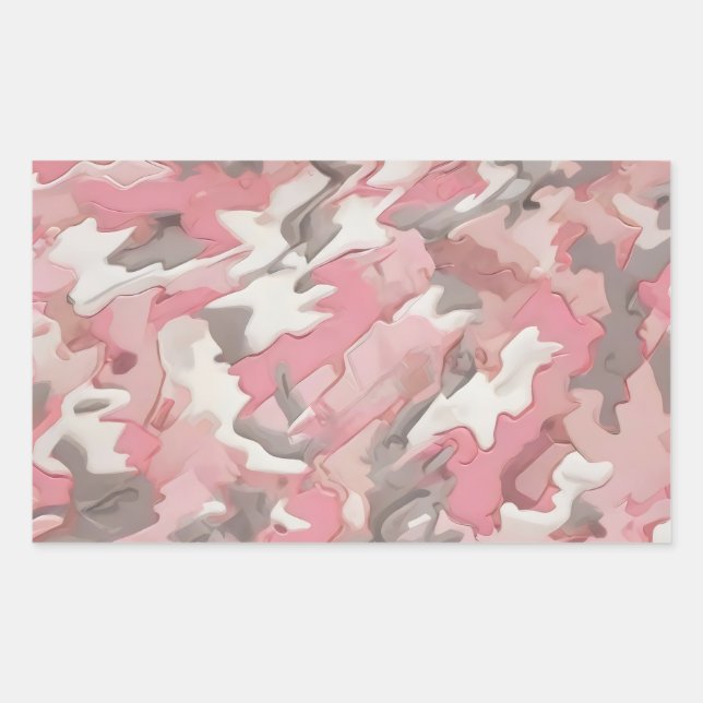 pink white grey camouflage sticker (Front)