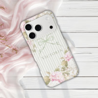 Pink White Hydrangeas Sage Green