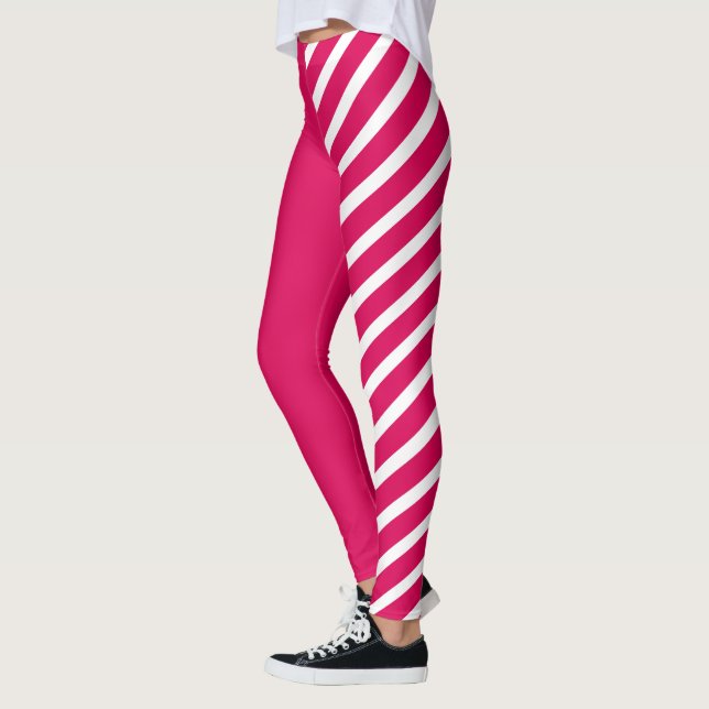 Pink & White Jester Leggings (Left)