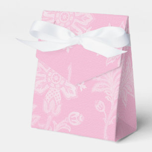 Pink White Lacey Floral Favor Box