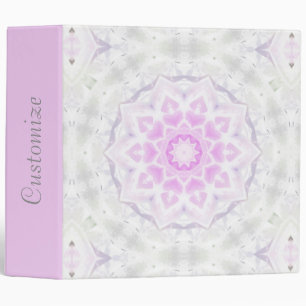Pink & White Lacy Kaleidoscope Hearts Binder