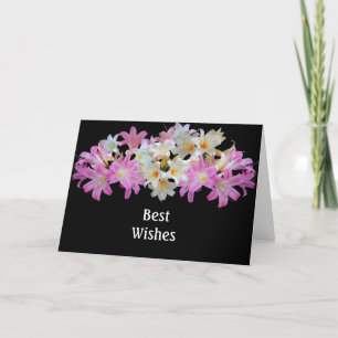 Pink White Lilies Confirmation Card