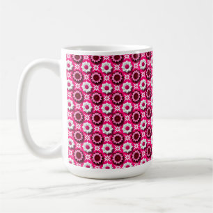 🌸Pink White Lotus Floral Pattern Modern Decor✨ Coffee Mug
