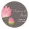 Pink white lotus flowers modern grey wedding favou