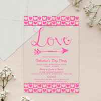 Pink & White Love Hearts Valentine's Day Party