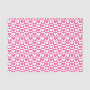Pink & White Love Hearts Valentine's Day Tissue Paper