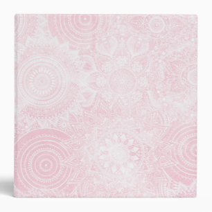 Pink White Mandala Collection Binder