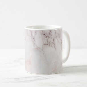 Pink White Marble Elegant Pattern Abstract Coffee Mug