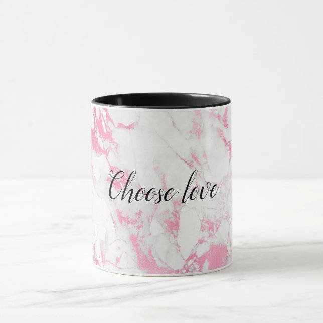 Pink White Marble   Mug (Center)