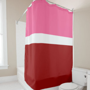 Pink White Maroon Red Colour Block 