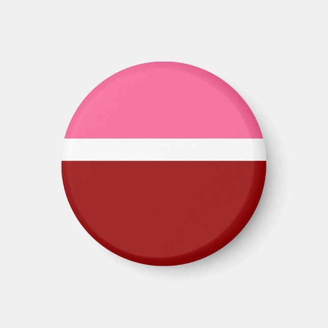 Pink White Maroon Red Colour Block  Magnet (Front)