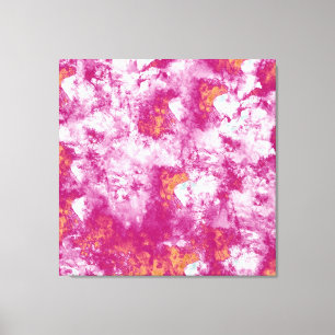 Pink White Modern Abstract Painting Canvas Print