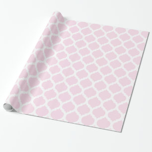 Pink & White Moroccan Pattern Wrapping Paper