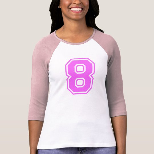 PINK & WHITE NUMBER 8 T-Shirt