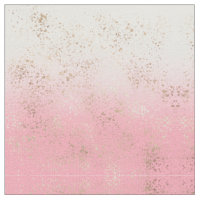 Pink White Ombre Speckled Gold Flakes