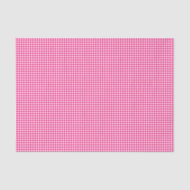 Pink-White Pastel Gingham-TISSUE WRAPPING PAPER (Front)