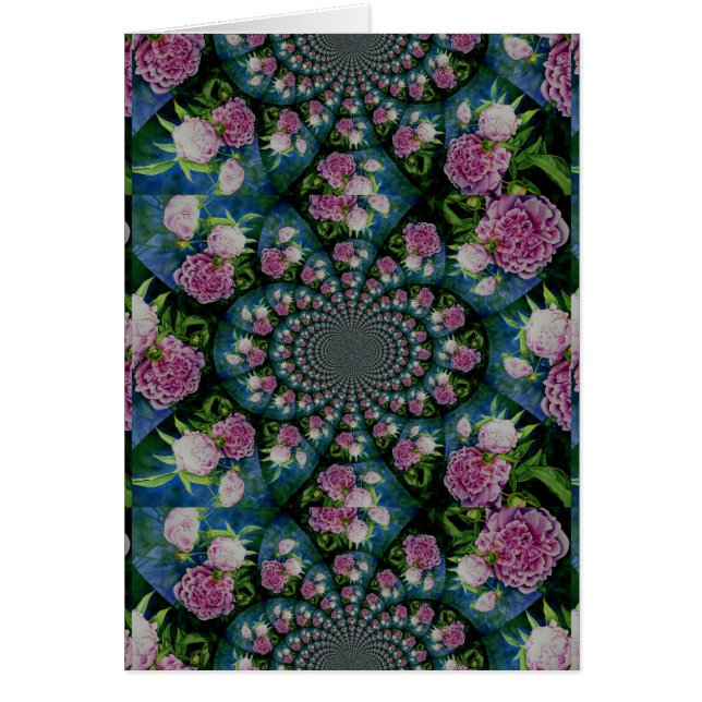 Pink white peony floral watercolor mandala (Front)