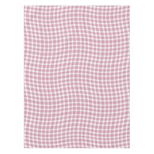 Pink White Plaid Chequered Seamless Pattern Tablecloth