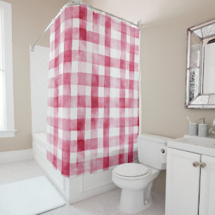 Pink White Plaid Stripes Birthday