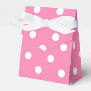 Pink & White Polka Dots Dot Birthday Party Favor Box
