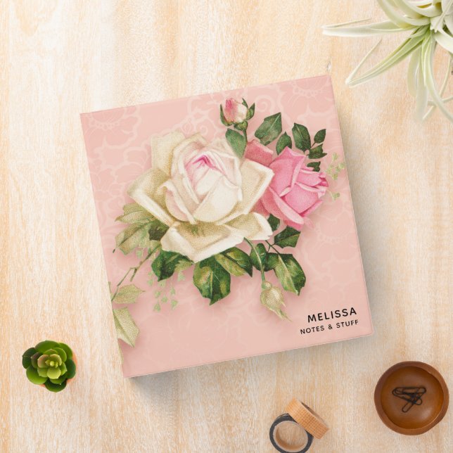 Pink & White Rose Bouquet Binder (In Situ)