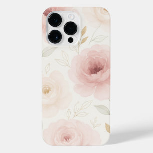 Pink & White Rose Phone Case – Floral Protective C