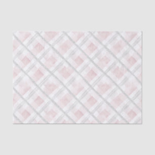 Pink White Silver Glitter Squares  Tissue Paper