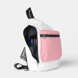 Pink & White Sling Backpack