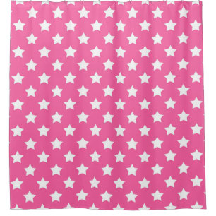 Pink White Stars Pattern Decorative