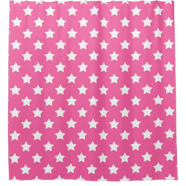 Pink White Stars Pattern Decorative (Front)