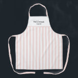 Pink & White Stripe Bakery Baker's Apron<br><div class="desc">This apron features a classic pink and white stripes design. Add your company name to it or customize it further with your or your emloyees names.</div>