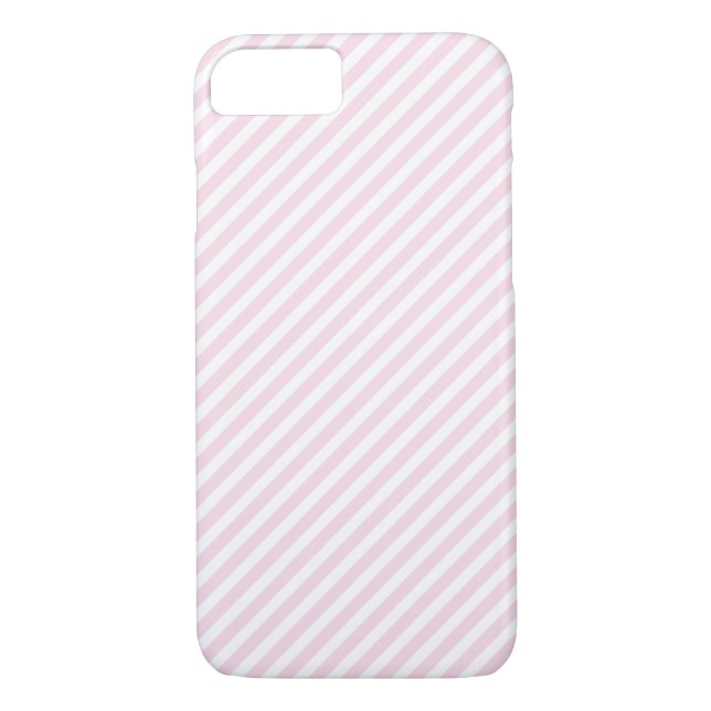 Pink & White Striped iPhone 7 Case (Back)