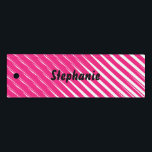 Pink White Stripes Art Custom Name Cute Gift Favou Ruler<br><div class="desc">Designed with cool & stylish stripes patterns in ombre pink and white background with text template for custom name. You may change the colours as you wish! Great for gift giving or party favours!</div>