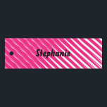 Pink White Stripes Art Custom Name Cute Gift Favou Ruler<br><div class="desc">Designed with cool & stylish stripes patterns in ombre pink and white background with text template for custom name. You may change the colours as you wish! Great for gift giving or party favours!</div>