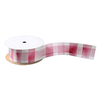 Pink White Stripes Birthday Satin Ribbon