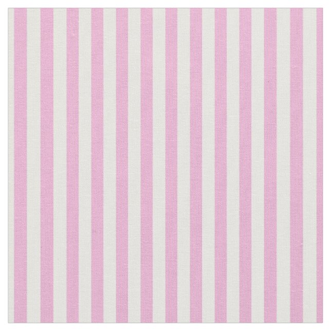 Pink & White Stripes Fabric (Close Up)