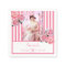 Pink white stripes floral photo 90th birthday