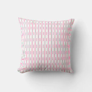 Pink White Stripes Pattern Ombre Modern Cute Girly Throw Pillow