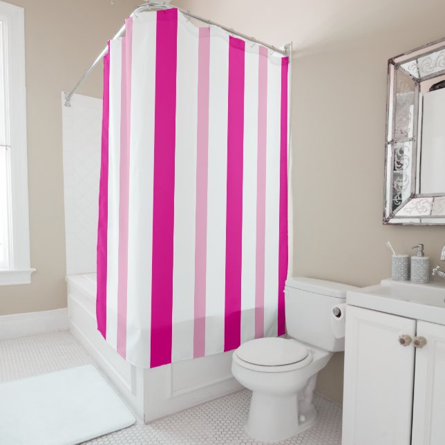 Pink White Summer Stripes (In Situ)