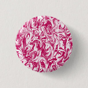 Pink & White Swirl 1 Inch Round Button