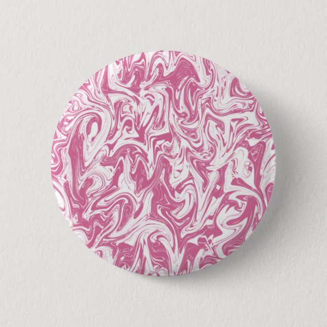 Pink & White Swirl 2 Inch Round Button (Front)