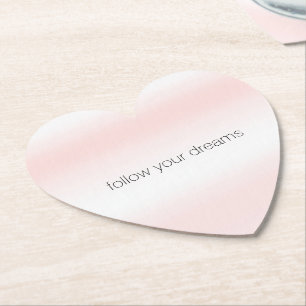 Pink White Tie dye Paper Coaster