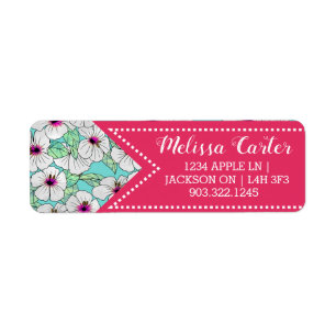 Pink & White Tropical Hibiscus Floral Pattern