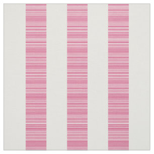 Pink White Vertical Modern Stripes Fabric