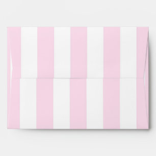 Pink & White Vertical Stripes Invitation Envelope