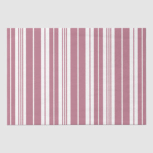 Pink White Vertical Stripes Pattern Tissue Paper