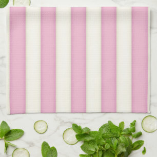 Pink & White Victorian Stripes Cottage Style  Kitchen Towel
